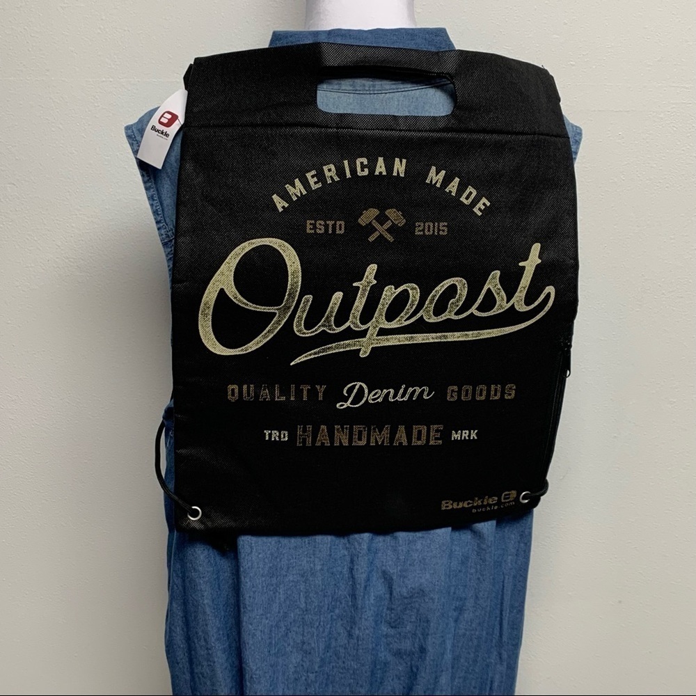 Outpost Denim | 14" X 17"| NEW Black Insulated Zipper Unisex Carry/Backpack NWT